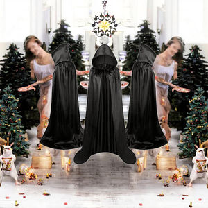 Capa Larga con Capucha <span class=keywords><strong>de</strong></span> Poliéster para Adultos Unisex, Disfraz <span class=keywords><strong>de</strong></span> Vampiro Rojo y Negro para Halloween, <span class=keywords><strong>Anime</strong></span>, Cosplay, TV y Cine, Disponible en Stock - Product Image 3