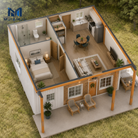 Villa préfabriquée modulaire en panneaux sandwich EPS portables, imperméables, pour usage résidentiel et bureautique