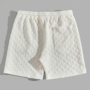 Pantalones Cortos Deportivos de Punto para Hombre, OEM, 95% Poliéster, 5% Elastano, Cintura con Cordón, Lisos, Casuales, con Estampado en Relieve - Product Image 2