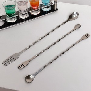 Cuchara Mezcladora de Cócteles Unisweet de 26cm/32cm con Mango Trenzado, de Acero Inoxidable Clásico para Bartender - Product Image 5