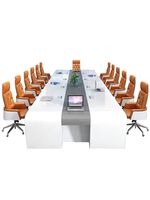 Table de conférence moderne de luxe avec plus de sièges, Design personnalisé, usine chinoise