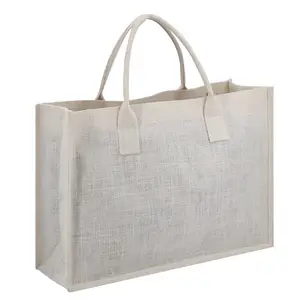 Новое поступление, натуральная Джутовая сумка из мешковины, оптовая продажа, хозяйственная эко пляжная сумка, настраиваемая сумка для продуктового магазина, поставщик