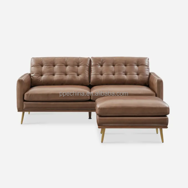 Italian leather sofa modern couch living room leather fabric customized high back comfortable home use sofa