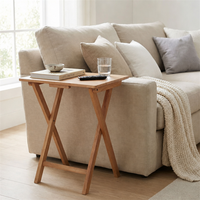 Table basse en bois massif durable de style nordique moderne pour le salon