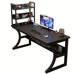 Bureaux d'ordinateur pour e-sport personnalisés Rui Tong en gros, bureaux de jeu en métal MDF, <span class=keywords><strong>étagère</strong></span>s, grande table de jeu, assemblage requis pour le jeu - Product Image 6