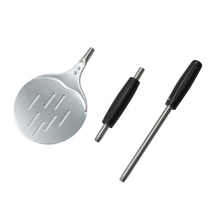 Attrezzi per <span class=keywords><strong>Pizza</strong></span>: Pala Rotonda Perforata in Alluminio per Girare la <span class=keywords><strong>Pizza</strong></span> con Manico Staccabile, Bestseller - Product Image 3