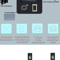 Terminal de contrôle d'accès biométrique NFC 7 pouces personnalisable avec reconnaissance faciale, vision nocturne et empreinte digitale pour la gestion du temps des employés
