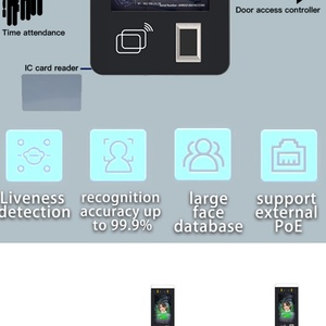 Máquina de Control de Acceso Biométrico NFC de 7 Pulgadas Personalizable con Reconocimiento Facial, Terminal de Huellas Dactilares y Facial para el Control de Horario de Empleados OEM - Product Image 3