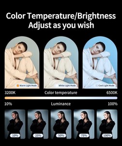 Lampe vidéo LED portable 5W avec clip pour téléphone, température de couleur réglable, rechargeable et facile à utiliser pour l'éclairage photographique - Product Image 1