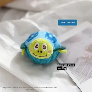 Juguetes de peluche de perro Bichón de dibujos animados, lindos, transfronterizos, para masticar y para la dentición, con bola elástica de TPR y características de sonido. - Product Image 6