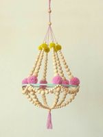 Abat-jour en macramé de coton chinois bohème, suspension de plafond, fait main, style victorien rustique, cylindrique, pour la décoration de la maison, de la chambre à coucher, du café