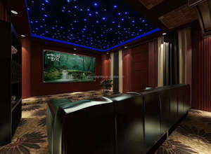 Salle de <span class=keywords><strong>cinéma</strong></span> à domicile plafond en fibre optique étoile ciel étoilé avec conception de prise de vue film atmosphère étoile lumière panneaux de plafond - Product Image 2