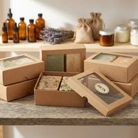 Boîte en carton personnalisée de qualité supérieure à deux pièces pour la présentation en vitrine, idéale pour le savon et les emballages cadeaux de soins personnels