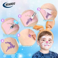 Kit de maquillage pour enfants et filles de 9 à 12 ans, trousse de maquillage pour enfants, vernis à ongles, beauté bleue