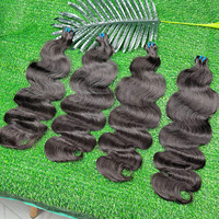 Lot de Cheveux Humains Vierges en Gros, Ondulés, Bruts, Alignés dans le Sens de la Cuticule, Cheveux Brésiliens Naturels, Tissages de Cheveux Humains Brésiliens Bruts
