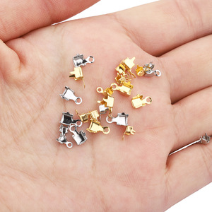 Cierre de Cadena de Acero Inoxidable con Diamantes de Imitación, Cierre Cuadrado para Bolsos, Accesorio para Pulseras y Joyería DIY H1244 - Product Image 2