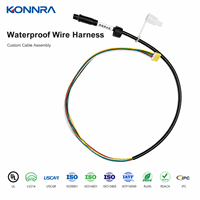 Câble étanche IP67 personnalisé DC 3,5x1,35 mm pour moto et automobile, avec capuchon anti-poussière en PVC et connecteur en silicone encapsulé