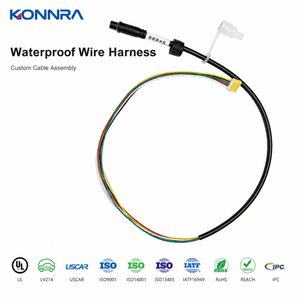 Aangepaste DC 3.5x1.35mm IP67 waterdichte kabel voor motorfiets- en autogebruik, PVC O-ring stofkap, siliconen geïsoleerde connector - Product Image 1