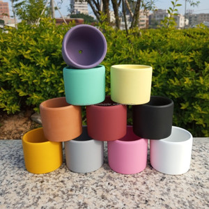 cylindre <span class=keywords><strong>en</strong></span> <span class=keywords><strong>gros</strong></span> multicolore émaillé petit <span class=keywords><strong>pot</strong></span> <span class=keywords><strong>en</strong></span> <span class=keywords><strong>terre</strong></span> cuite italienne pour la décoration - Product Image 2
