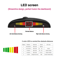 Système de capteurs de stationnement pour voiture Détecteur de radar de recul Caméra de recul pour voiture Capteur de stationnement pour voiture avec 4 capteurs