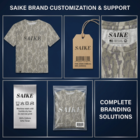 T-shirt de randonnée camouflage personnalisé, ultra doux, respirant, pour la chasse et la pêche, vêtement extensible de performance pour l'extérieur, OEM ODM, marque privée
