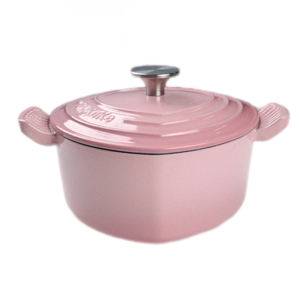 Articles ménagers brillants <span class=keywords><strong>en</strong></span> forme de coeur rose ustensiles de cuisine personnalisés émail <span class=keywords><strong>fonte</strong></span> antiadhésive pots <span class=keywords><strong>en</strong></span> émail casserole pour la cuisine - Product Image 4