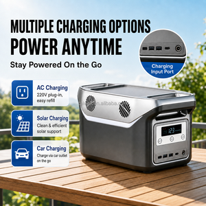 Station d'alimentation portable 600W 5KW avec batterie LiFePO4, générateur solaire, alimentation de secours pour voiture et courant alternatif, avec roues - Product Image 3