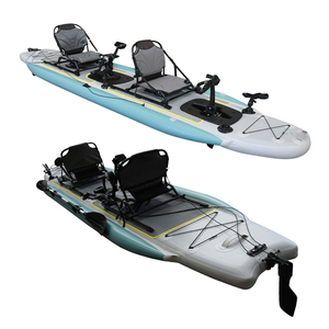 Kayak <span class=keywords><strong>Inflable</strong></span> de 4.2 m con Sistema de Propulsión de Pedales de Doble Hélice, Asientos Dobles para Pesca, Canoa de PVC para 2 Personas - Product Image 4