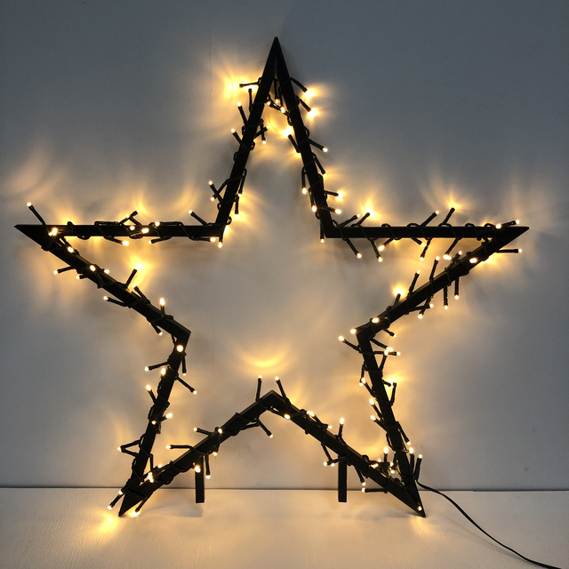 Christmas Garden Metal Star Decorated Lawn Lights Led Star Light RGB Ambient Lighting