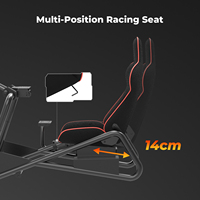 Chaise de simulateur de course professionnelle avec design traditionnel, tissu en maille respirant, angle réglable, rails coulissants lisses
