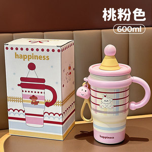 Dễ thương cao-giá trị cô gái thép không gỉ chân không phích cup công suất lớn với xử lý xách tay trở lại trường học văn phòng cup quy mô - Product Image 6