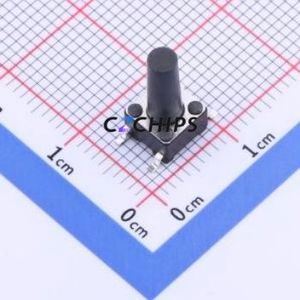 TS-1102SD-C-R-B Tactile Switch SMD-4P,6x6mm Switch Single Pole Single Throw Round Button 2.6N Vertical Mount - Product Image 1