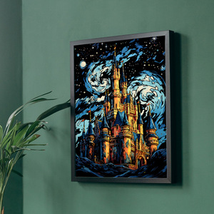 <span class=keywords><strong>Van</strong></span> <span class=keywords><strong>Gogh</strong></span> stile bagliore magico nel buio raschiando carta da disegno Scratchboard notte Glow gratta e vinci arte arcobaleno carta da pittura - Product Image 5