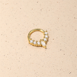 Nuevo Pendiente Individual de Plata de Ley 925 con Zirconia Ojo de Caballo, Joyería de Moda para Mujer - Product Image 4