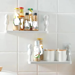 Étagère de rangement murale en ABS à un niveau nouvelle étagère de douche pour salle de bain shampooing cosmétique savon organisateur support de support boîte de <span class=keywords><strong>cuisine</strong></span> - Product Image 6