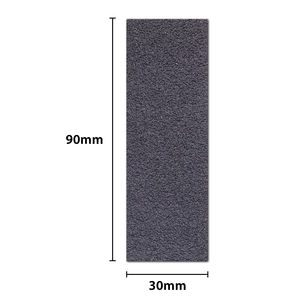 Papier abrasif à crochets et boucles en carbure de silicium noir de qualité supérieure 90x30 mm, dureté moyenne, OEM, pour ponçage humide et à sec du bois, de la pierre et de la peinture - Product Image 2