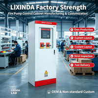 Boîtier de distribution de commande de pompe incendie personnalisé LIXINDA, indice de protection IP54, utilisation industrielle, panneau de commande automatique d'extinction d'incendie, boîtier en tôle
