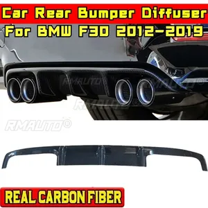 F30 Rear Bumper Lip Real Carbon Fibe MP Style Car Bumper Diffuser Body Kit <b>Splitter</b> for BMW F30 2012-2019 Car Accessories - Product Image 4