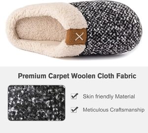 Vente en gros de pantoufles confortables pour femmes, chaussures de maison mignonnes, chaudes et pelucheuses, doublées de fourrure, antidérapantes, confortables pour l'hiver, pantoufles d'intérieur - Product Image 5