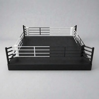 Ring d'entraînement professionnel en acier robuste pour la boxe et le MMA, avec poteaux d'angle et cordes, taille personnalisable, durable, approvisionnement en gros