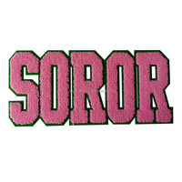 Lettres en chenille pour sororité, patchs thermocollants en paillettes et résine pour vestes et sweats à capuche