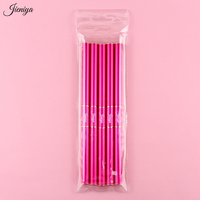 Pinceau double face en métal rose et or rose pour ongles, art 3D, gel acrylique, 2 en 1.