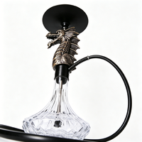 Ensemble de chicha en aluminium électroplaqué, motif Dragon Arabe, Serpent, Loup, finition miroir, écologique et durable, pour salon de chicha