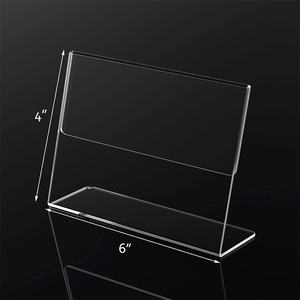 Soporte de letrero de plexiglás al por mayor, letrero de <span class=keywords><strong>libro</strong></span> de menú de restaurante de 4x6 "para tienda, soporte de letrero de mesa Acrílico - Product Image 3
