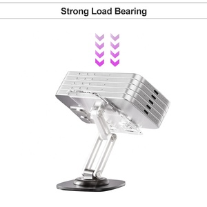 Soporte Universal Ajustable y Plegable de Aleación de Aluminio y Plástico SMONAMA Q17-L para Teléfono Móvil y Tableta, Rotación de 360 Grados, Compatible con Dispositivos de 4.7 a 12 Pulgadas - Product Image 5