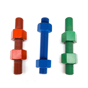 China PTFE recubierto de ASTM A193 B7/ A320-L7 perno <span class=keywords><strong>prisionero</strong></span> con 2h tuercas hexagonales - Product Image 1