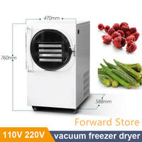 -55 Graden Ultra Lage Temperatuur Professionele Vacuüm Vriesdroogmachine Vloeibare Melk Fruit Vlees Vacuüm Vriesdroger