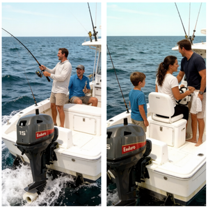 Moteurs hors-bord à essence pour bateaux de pêche, refroidis à l'eau, les plus populaires, en stock, 2 temps, arbre court et long, 15 CV, moteur hors-bord 6B4 - Product Image 4