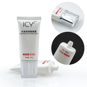 Custom Screen Printed Logo 30ml Moisturizing <b>White</b> PE Cosmetic Beauty Packaging 100ml Empty Tubes <b>Screw</b> Square Cap Skin Care - Product Image 2