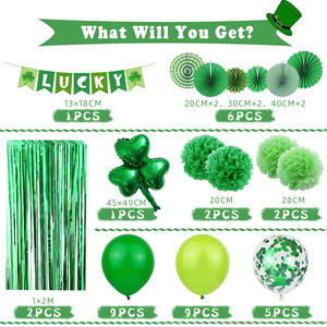 Set di Decorazioni per Festa di San Patrizio con Bandiera Cartoon, Ghirlanda, Sfondo Irlandese e Palloncini per Festival della Birra - Product Image 5